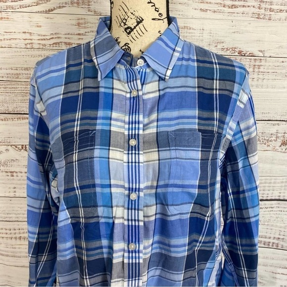 LAUREN RALPH LAUREN PLAID SIZE XL LIGHTWEIGHT SHIRT - Picture 4 of 7